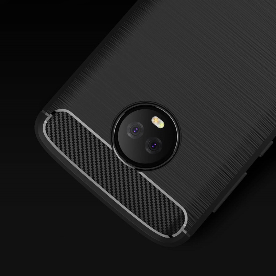 Flexi Slim Carbon Fibre Case for Motorola Moto G6 Plus (Black)